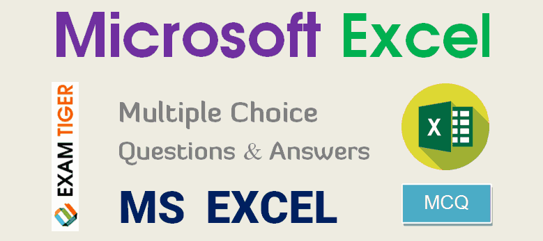 MS Excel objective mcq quiz questions answers